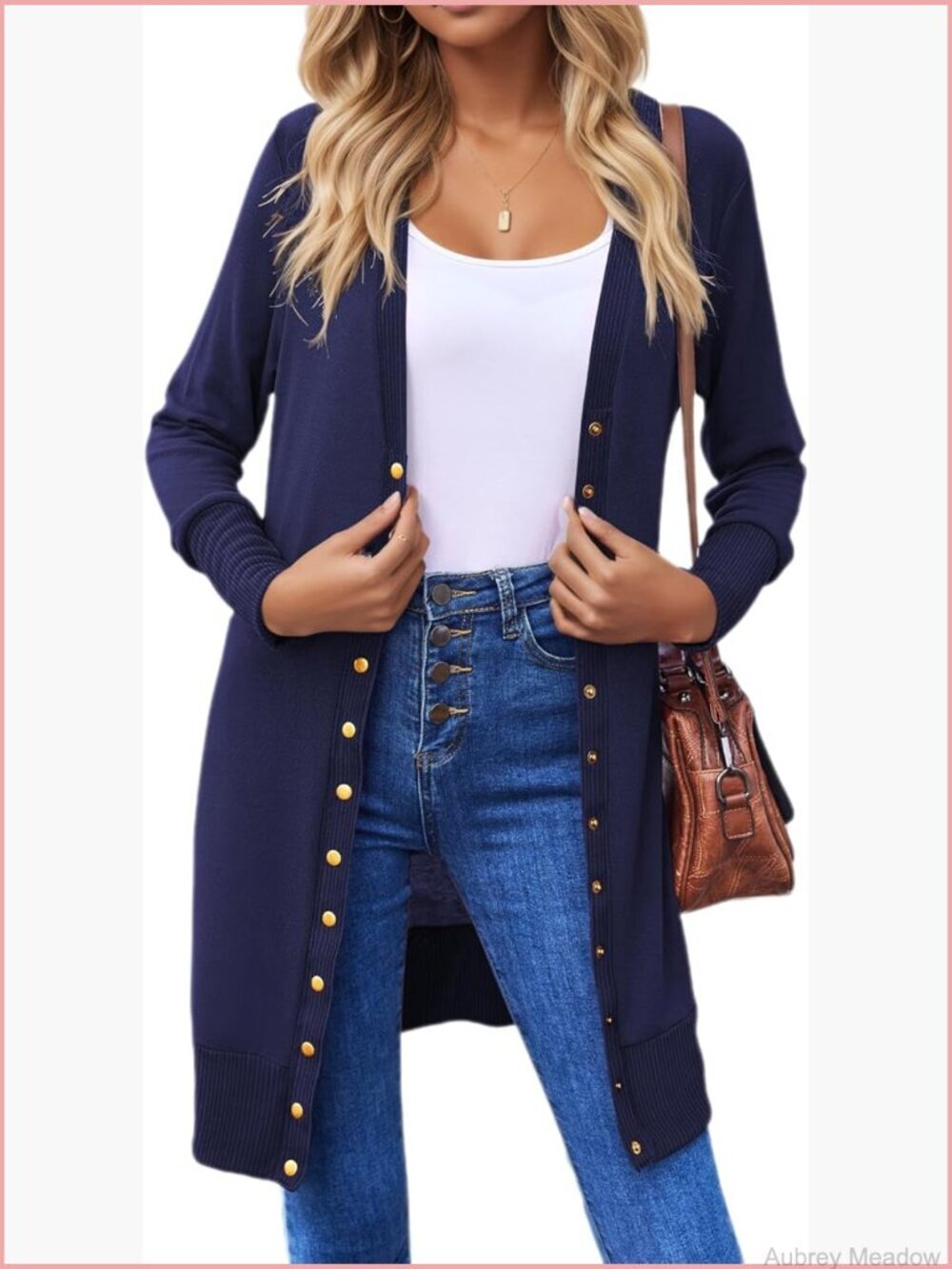 Lightweight Long Sleeve Cardigan Sweater with Buttons V-Neck